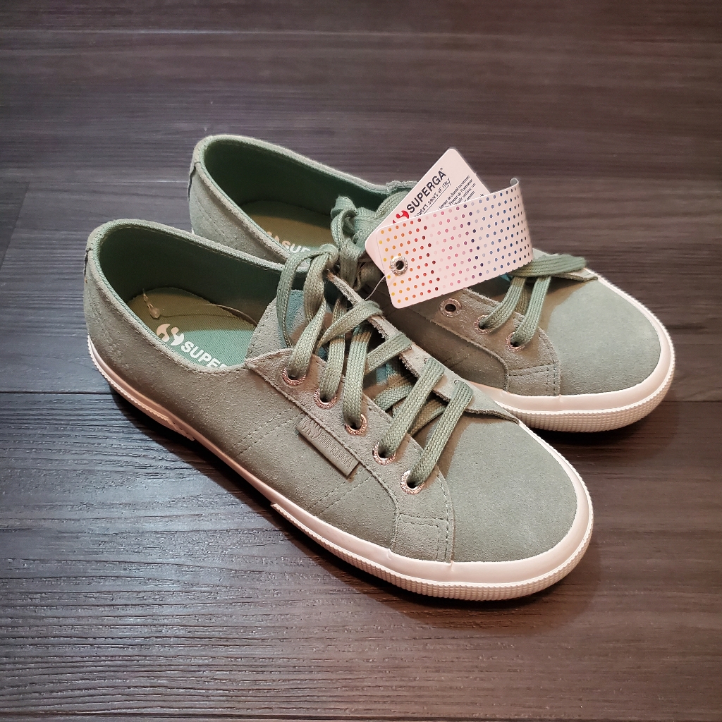 Superga Green Leather Sneakers Men Or Women